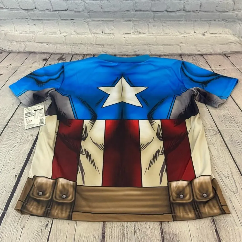 Marvel Captain America Boy’s Halloween Costume Shirt